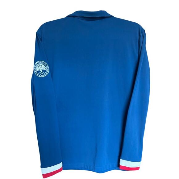 Redvanly Hubbard Quarter Zip Pullover Tuxedo Stripe Blue Red White Size Small - Picture 8 of 15